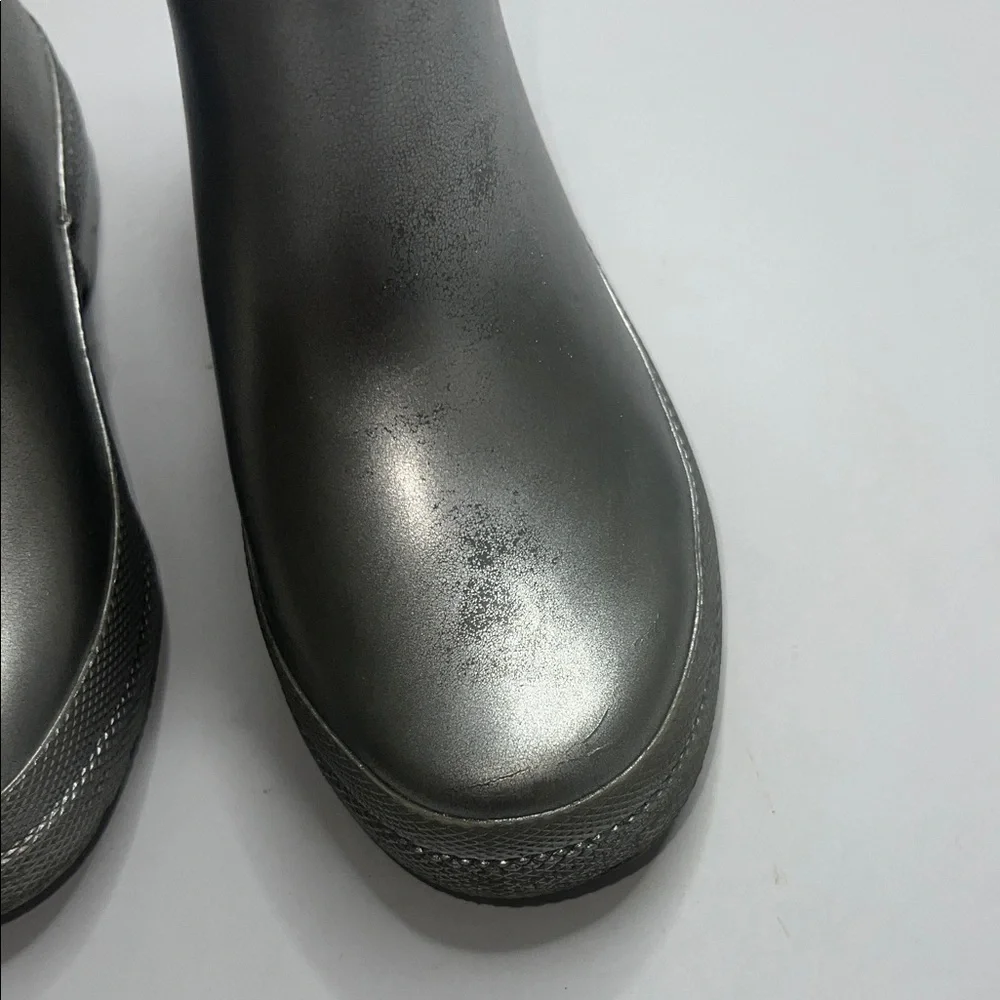 Hatley Metallic Gray Kids Rain Boots